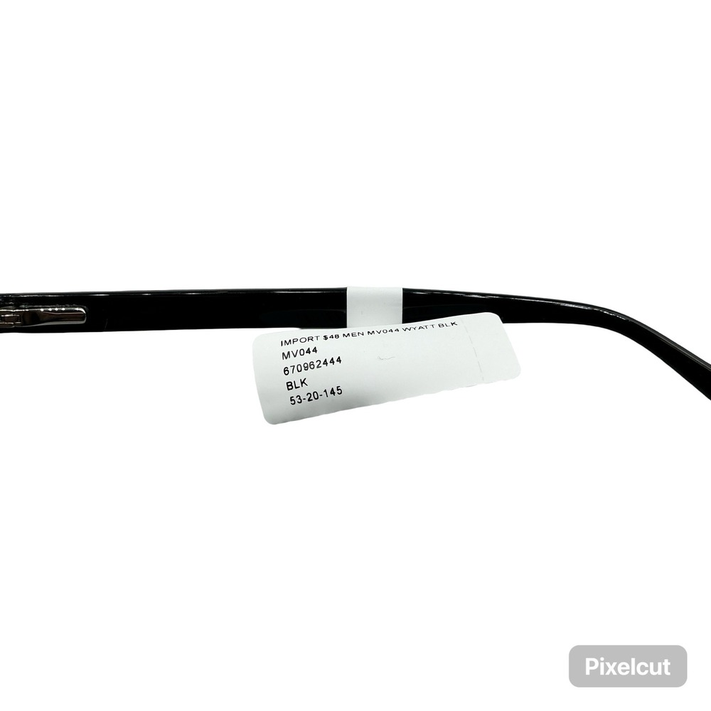 Import Men MV044 Wyatt BLK Black Rectangular Eyeglasses Frames 53-20-145 New - Picture 4 of 5